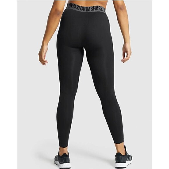 Gymshark Womens Seamless Low-Rise Black Leggings, Elasticated waistband, SM - Picture 2 of 8